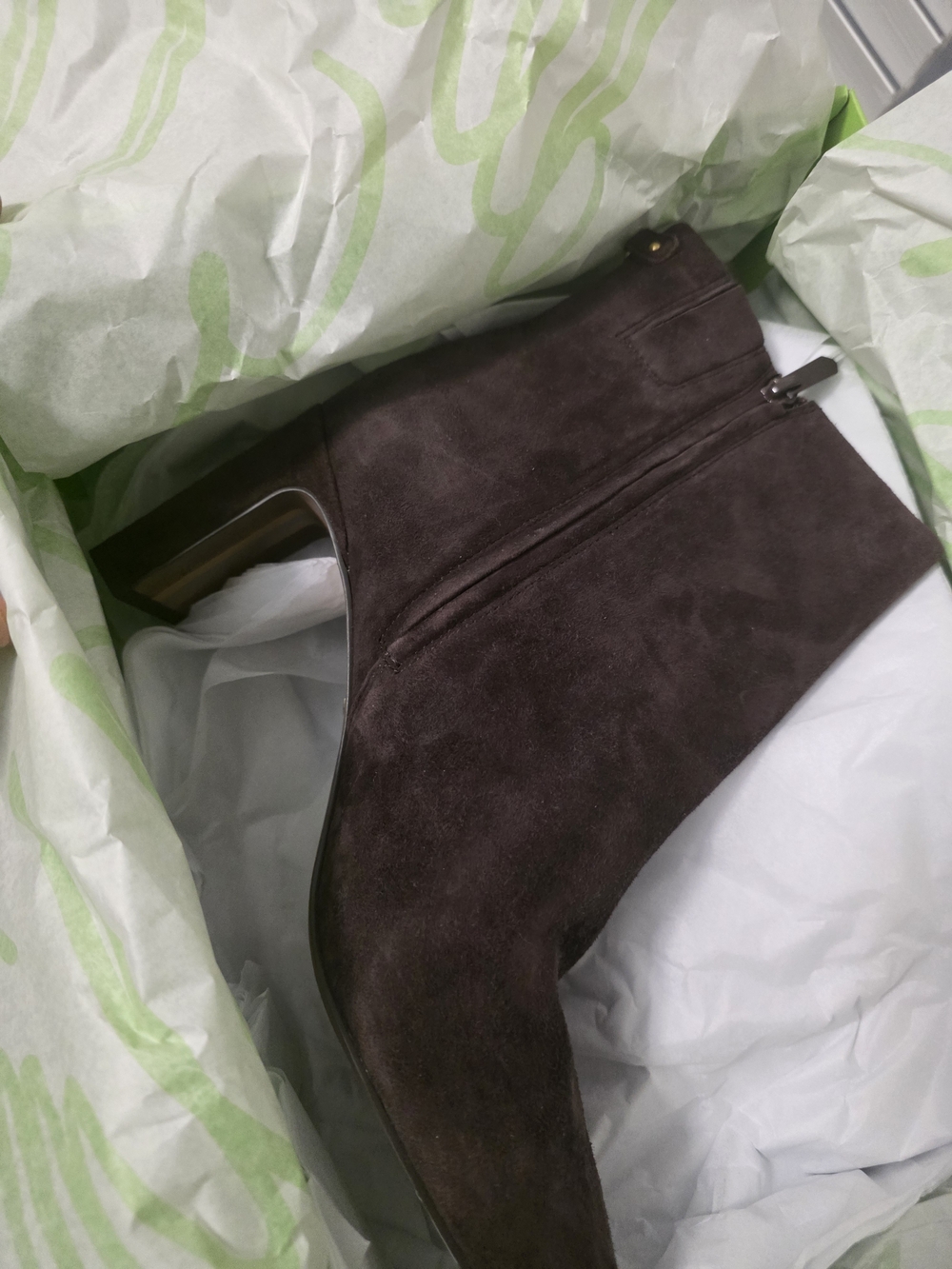 Sam Edelman Dark Brown Suede Ankle Booties with Side Zip 10 M